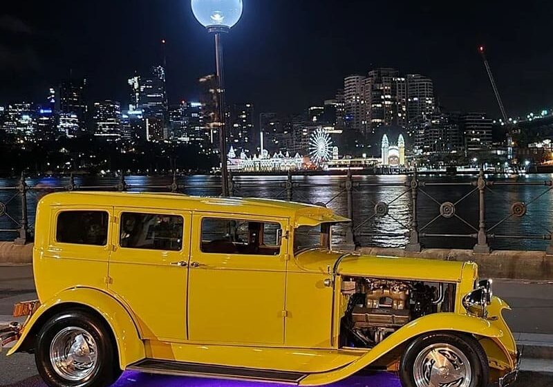 A thrilling joy ride in the hot rod, offering breathtaking views of Sydney's Luna Park
